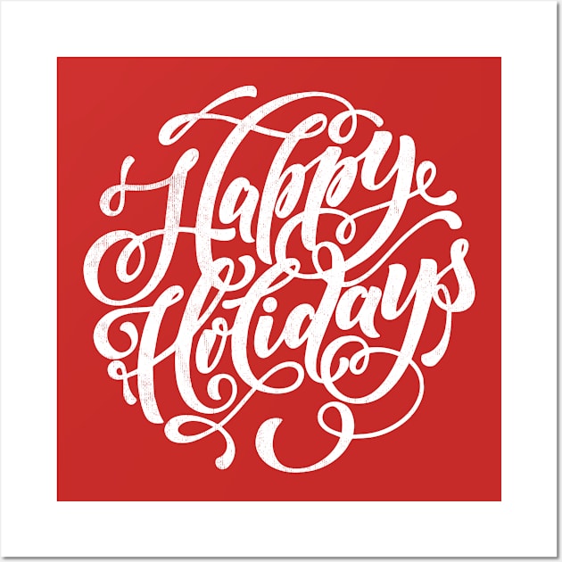 Happy Holidays Ornament Wall Art by The Lucid Frog